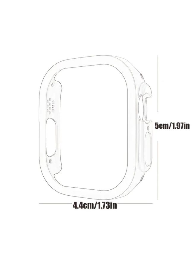 Matte Integrated Case Glass Screen Protector For Ultra 49mm Black Silvery Shockproof - Image 2