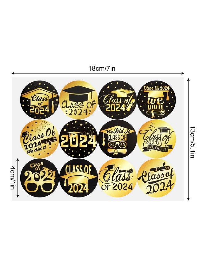 360Pcs Graduation Stickers Graduation Sealing Labels Graduation Round Stickers Class Of 2024 Grad Congrats Selfadhesive Stickers For College Envelopes (Black And Gold 3.8Cm/1.5Inches) - pzsku/Z8BE77CCBF544A7464028Z/45/_/1720767813/2cbb797f-0d24-4bad-9a55-a5eb38d7d112