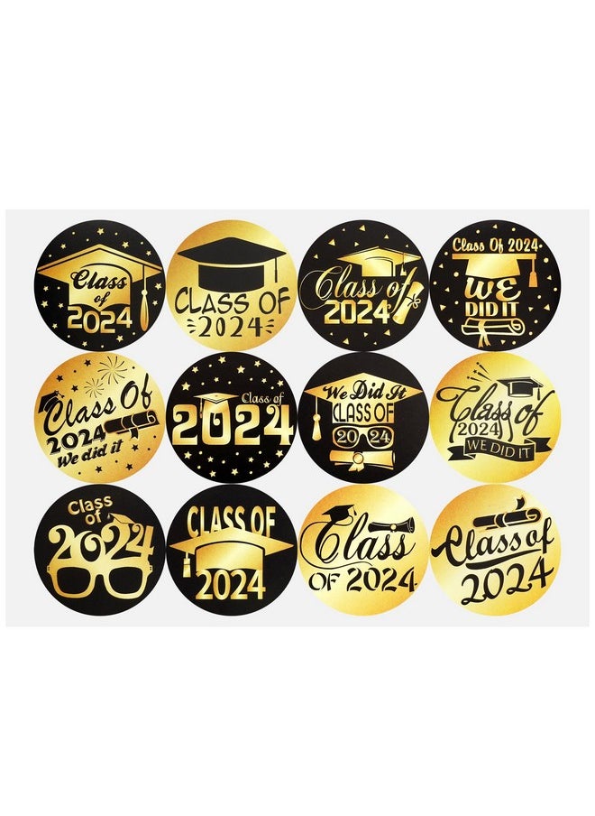 360Pcs Graduation Stickers Graduation Sealing Labels Graduation Round Stickers Class Of 2024 Grad Congrats Selfadhesive Stickers For College Envelopes (Black And Gold 3.8Cm/1.5Inches) - pzsku/Z8BE77CCBF544A7464028Z/45/_/1720767898/ce4cd50b-dd8d-4710-8a41-d70ba64d3256