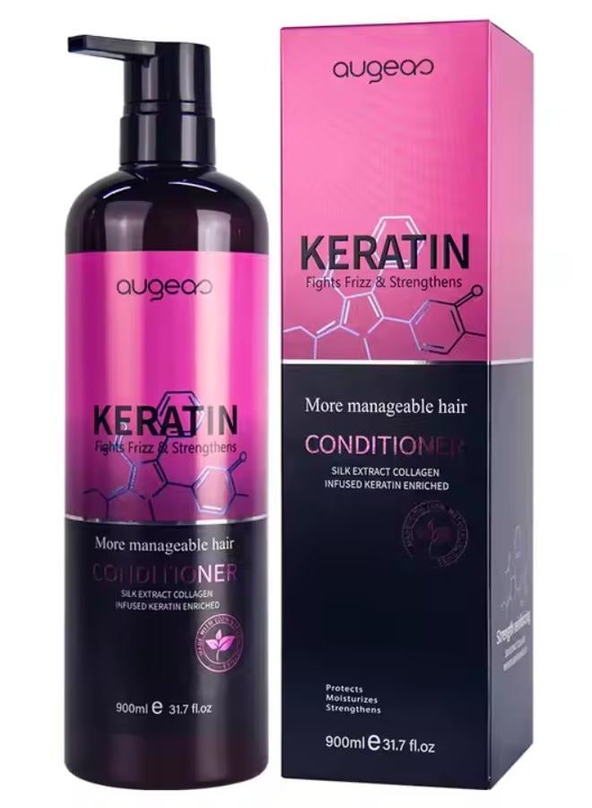 اوجياس بلسم علاج الشعر بالكيراتين لإصلاح الشعر التالف وترطيبه وتغذيته 900 مل