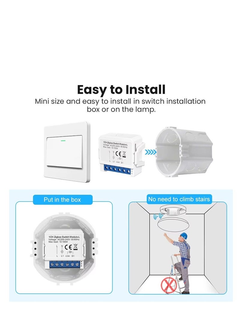 Tuya Smart WIFI 3 Gang Light Mini Switch Works with Amazon Alexa and Google Home - Image 3