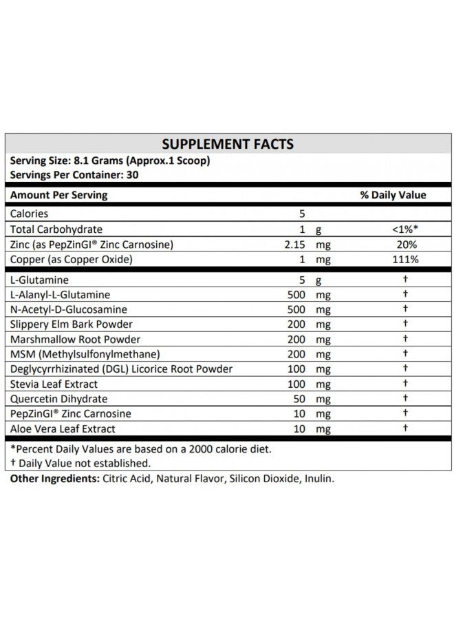 Terra Origin TERRA ORIGIN Healthy Gut Powder (Berry Flavor) |30-Servings with L-Glutamine, Zinc, Glucosamine, Slippery Elm Bark, Marshmallow Root and More!  - Image 2