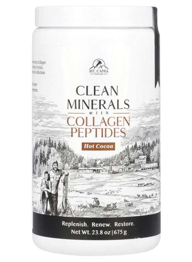 MT. CAPRA SINCE 1928 Clean Minerals with Collagen Peptides Hot Cocoa 23.8 oz (675 g) - Image 1