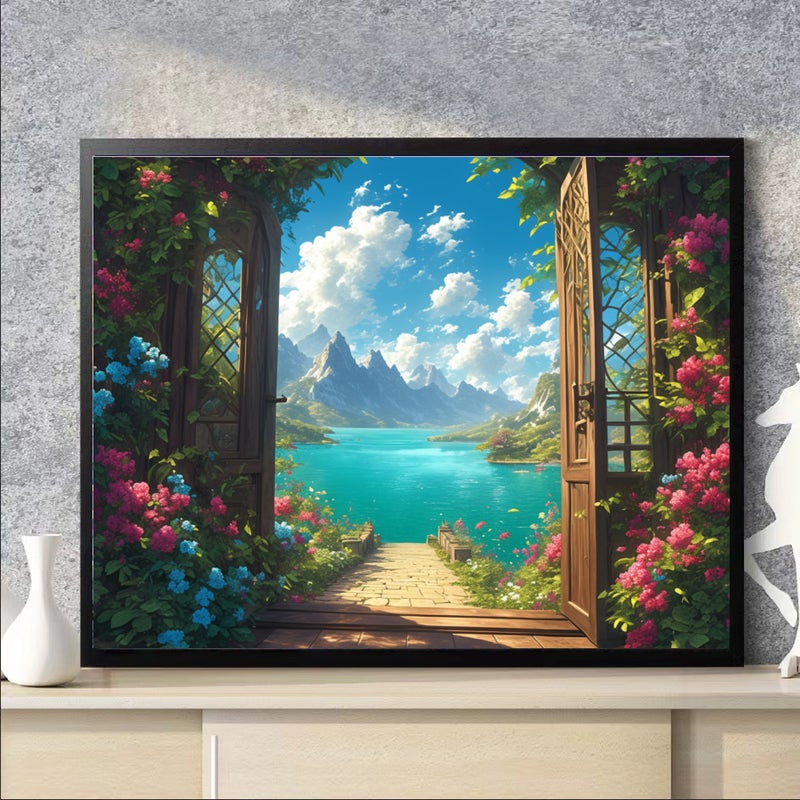 Direct Hand-Painted By Digital Painting Suit Color Landscape Diy Digital Oil Painting Manufacturers - Image 4