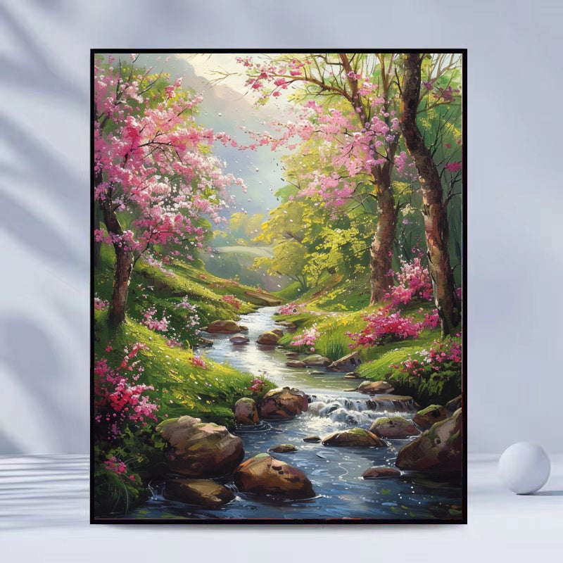 Direct Hand-Painted By Digital Painting Suit Color Landscape Diy Digital Oil Painting Manufacturers - Image 1