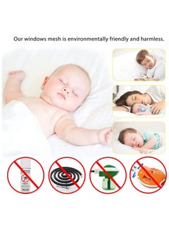 Y&D 4 Packs Fly Screen Nets for Window DIY Self-Adhesive Mesh with Rolls White Tapes Washable and Reusable Block Mosquitoes Flies Bugs Enter 1.3M x 1.5M  - Image 5