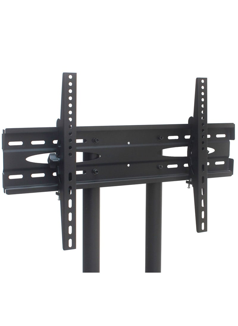 Generic - Mobile TV Stand with Height Adjustable Mount on Lockable Wheels for 32-65 Inch Flat and Curved Screens, Including a Removable Shelf for A/V Equipment and Laptops Black loading capacity 50kg - Image 1