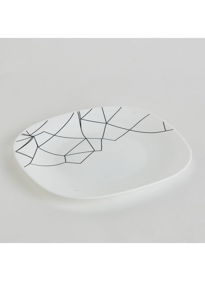 Home Box Crackle Opalware Dinner Plate 28 x 2.1 x 28 cm  - Image 5