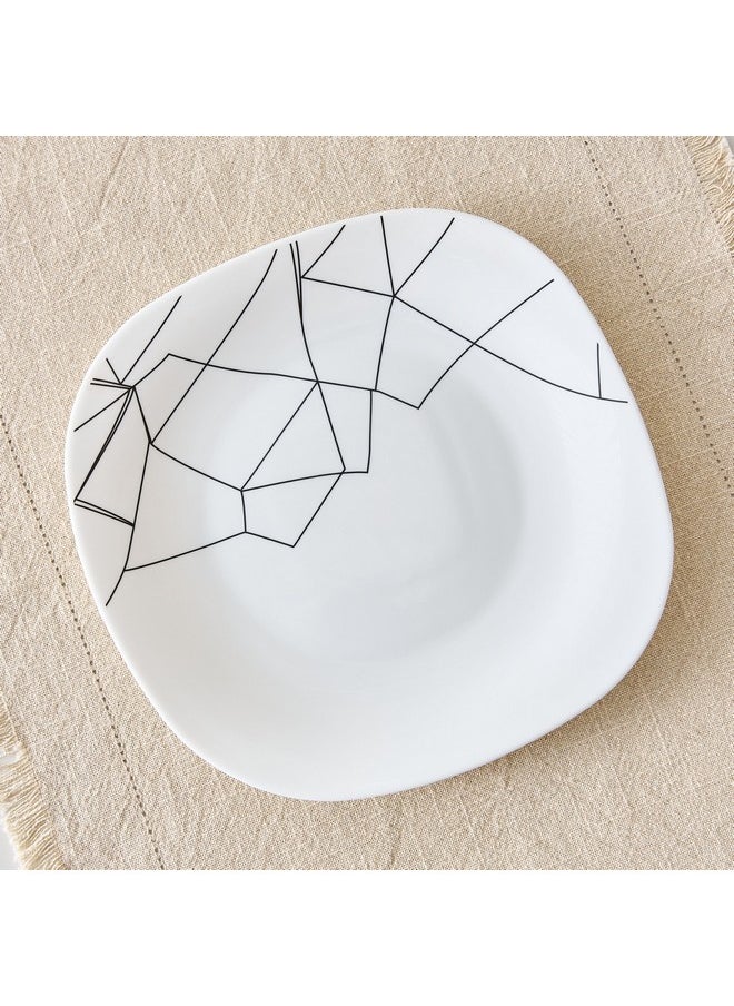 Home Box Crackle Opalware Dinner Plate 28 x 2.1 x 28 cm  - Image 2