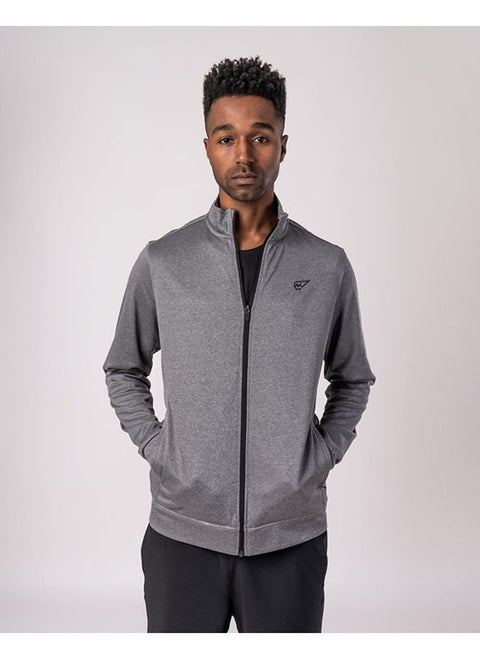 The Classic Zipper Track Top in Grey