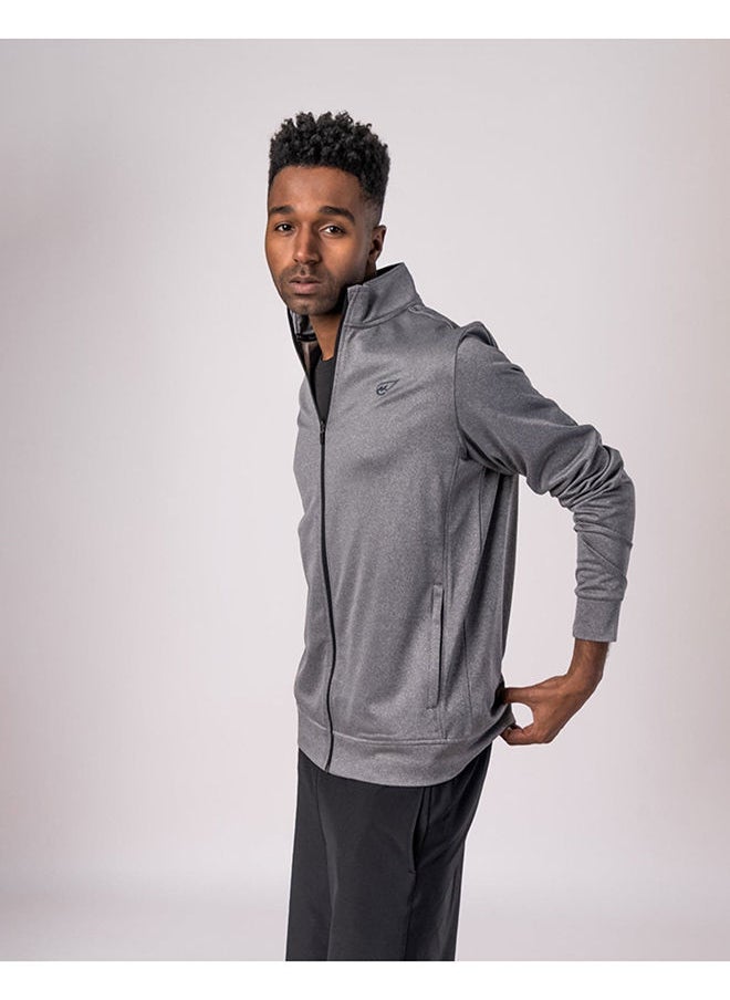 Magma - The Classic Zipper Track Top in Grey - Image 1