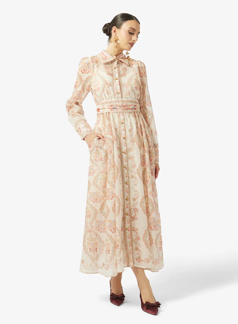Khizana Printed A-line Dress