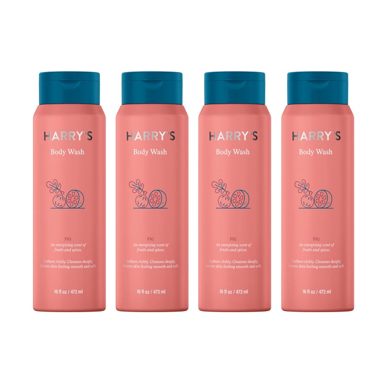 Harrys Mens Body Wash  Body Wash for Men  Fig 16 Ounce Pack of 4 Packaging May Vary