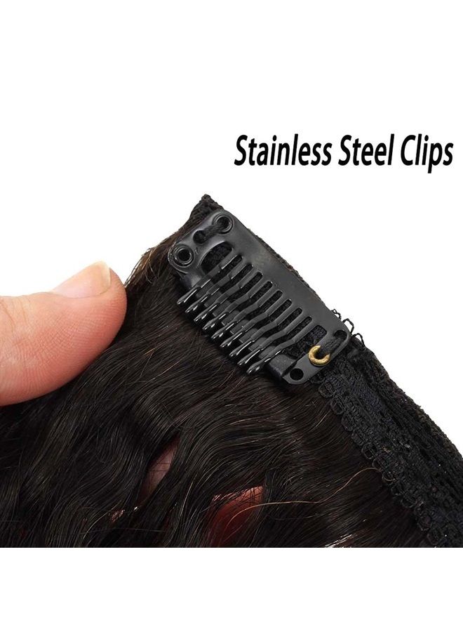 Adette 3C 4A Kinky Curly Clip In Hair Extensions 12 Inch Ombre Curly Clip Ins for Black Women Real Human Hair 7pcs 135g/set - Image 3
