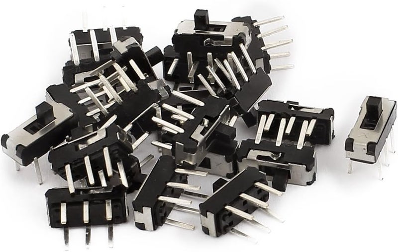 sourcingmap uxcell 20 Pcs 2 Position DPDT 2P2T 6 Pin PCB Panel Mini Vertical Slide Switch - Image 2