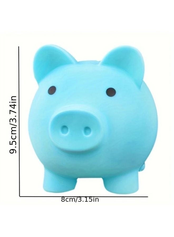 Blue Creative Big Eyes Piggy Bank Durable Material Coin Money Box 3.14x3.93in - Image 5