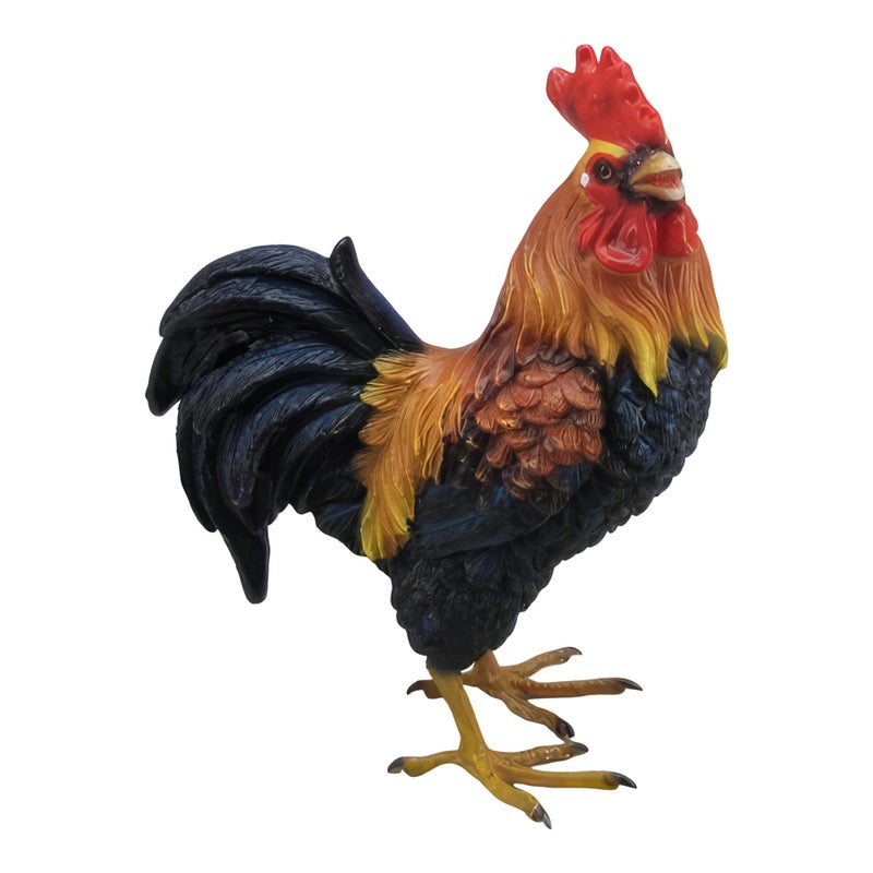 ICE Armor 5.5" H Brown Rooster Figurine Statue Sculpture Ornament Decor for Housewarming, Holidays, Christmas for Men/Women