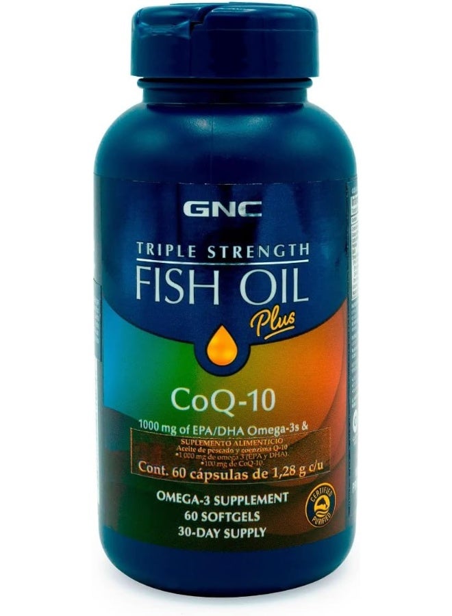 GNC GNC Triple Strength Fish Oil Plus Coq-10 Nutritional Supplement  - Image 1