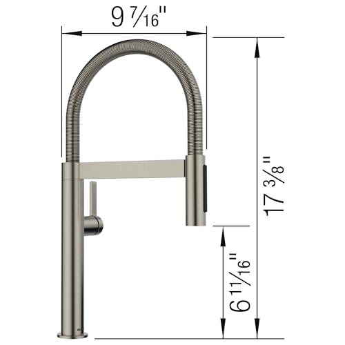 Blanco 443253 Culina II Mini SemiPro Kitchen Faucet 15 GPM Satin Platinum - Image 3