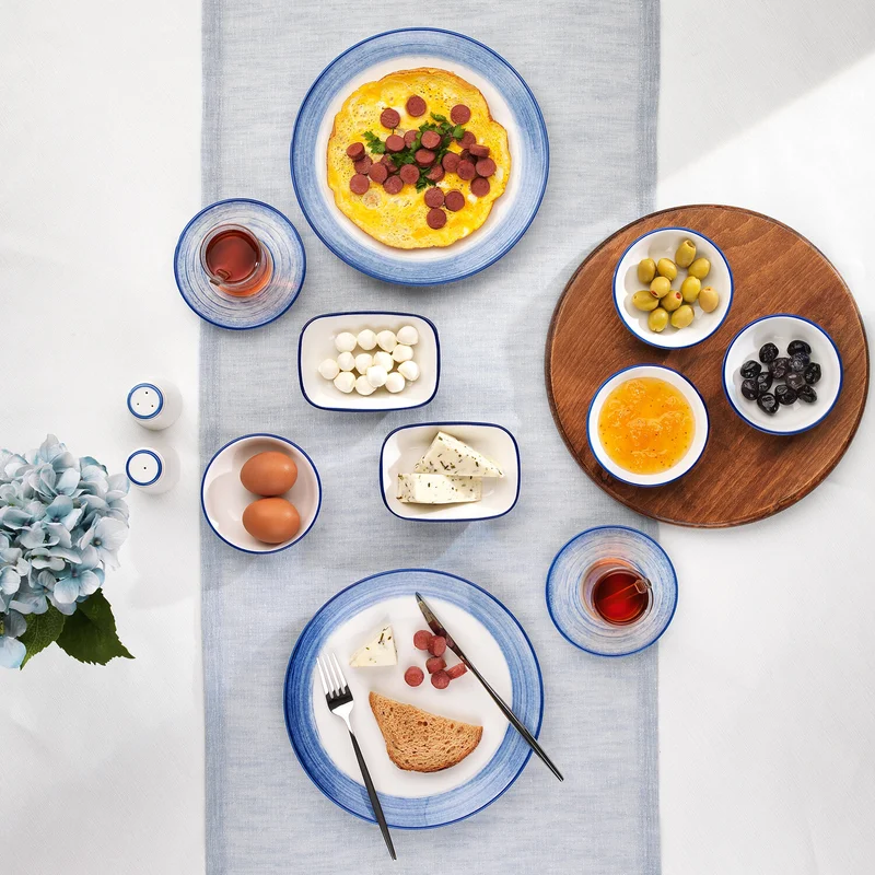 شافر Vivian 32 Piece Breakfast Set-Navy Blue