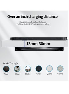 Generic Invisible Wireless Charger Hidden Long Distance Wireless Phone Charger Under Desk 10W Charging Pad for iPhone 14 13 Series and Galaxy S20 S10 Series  - Image 3