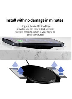Generic Invisible Wireless Charger Hidden Long Distance Wireless Phone Charger Under Desk 10W Charging Pad for iPhone 14 13 Series and Galaxy S20 S10 Series  - Image 2