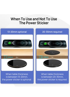 Generic Invisible Wireless Charger Hidden Long Distance Wireless Phone Charger Under Desk 10W Charging Pad for iPhone 14 13 Series and Galaxy S20 S10 Series  - Image 4