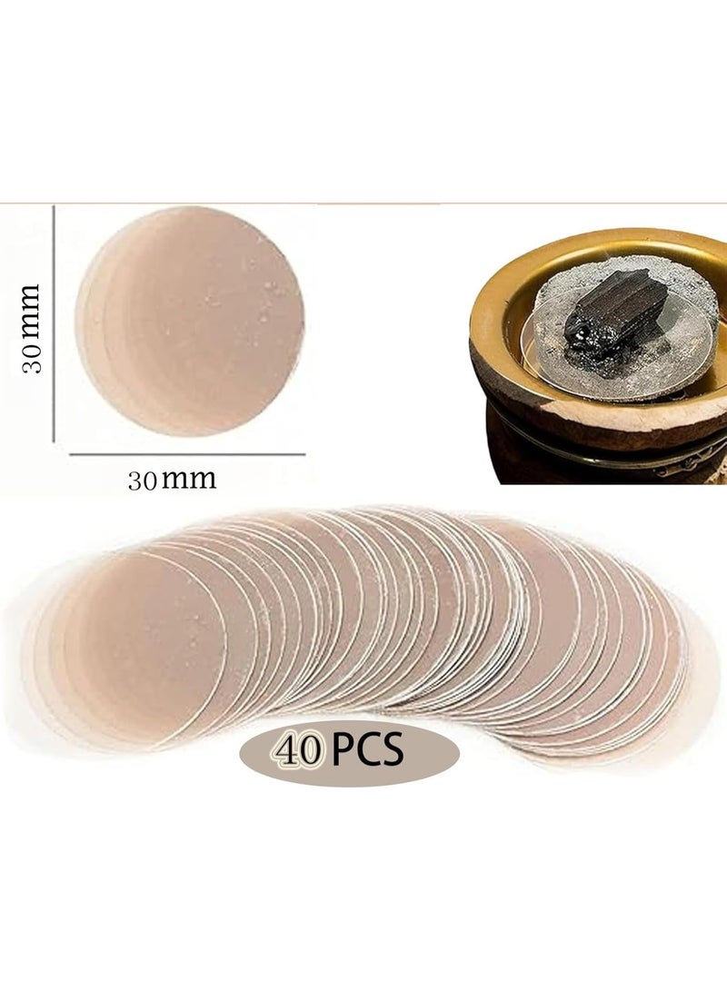 OSHIMA Mica Plate 40 pcs, Mica Sheets for Bukhoor incense Burners & Heating Sandalwood Chips, Can be Used Multiple times to Extend Combustion time Aromatherapy Pad - Image 3
