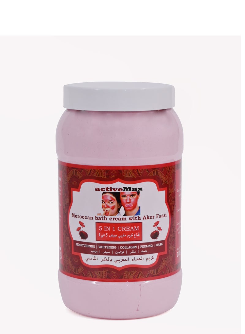 Moroccan Whitening and Peeling Bath Cream 5 in 1 with Pure Akkar El Fassi 2 Kg
