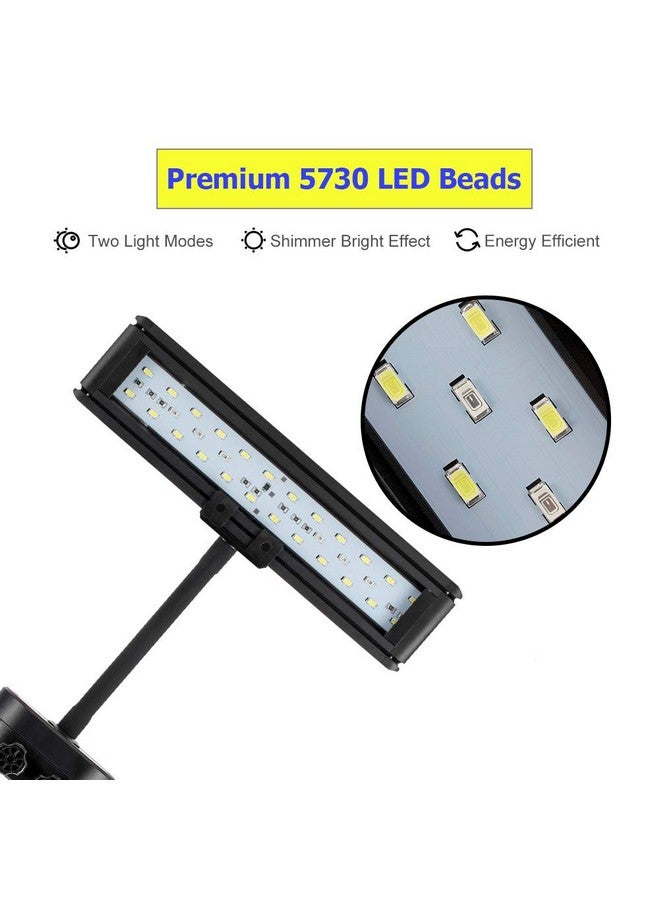 hygger 9.7 Inches Blue White LED Aquarium Light Clip on Small Led Light for Planted Saltwater Freshwater Fish Tank with Gooseneck Clamp 13W - Image 3