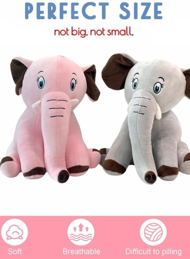 Lukadah Elephant Stuffed Animal Toys Soft Plush Hugging Pillow Cute Long Trunk, Kawaii Toy for Kids Girls, Pillow, Cartoon Sleeping Pillow, Gift For Toddler, Birthday, Baby Shower, Anniversary(Pack of 2)  - Image 3