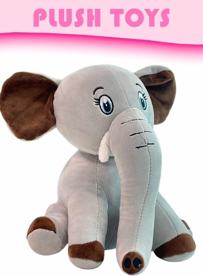 Lukadah Elephant Stuffed Animal Toys Soft Plush Hugging Pillow Cute Long Trunk, Kawaii Toy for Kids Girls, Pillow, Cartoon Sleeping Pillow, Gift For Toddler, Birthday, Baby Shower, Anniversary(Pack of 2)  - Image 2