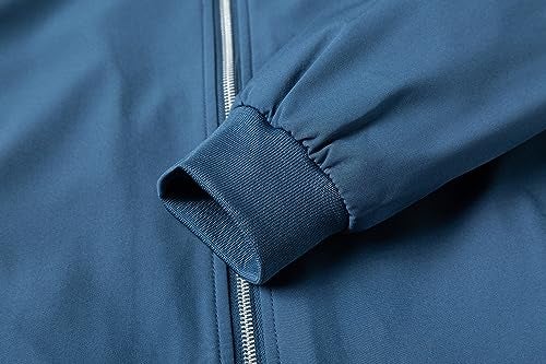 XiaoYouYu Men's Bomber Jacket Fashion Stylish Lightweight Windbreaker Spring Fall Casual Jackets for Men Royal Blue X-Large - Image 5