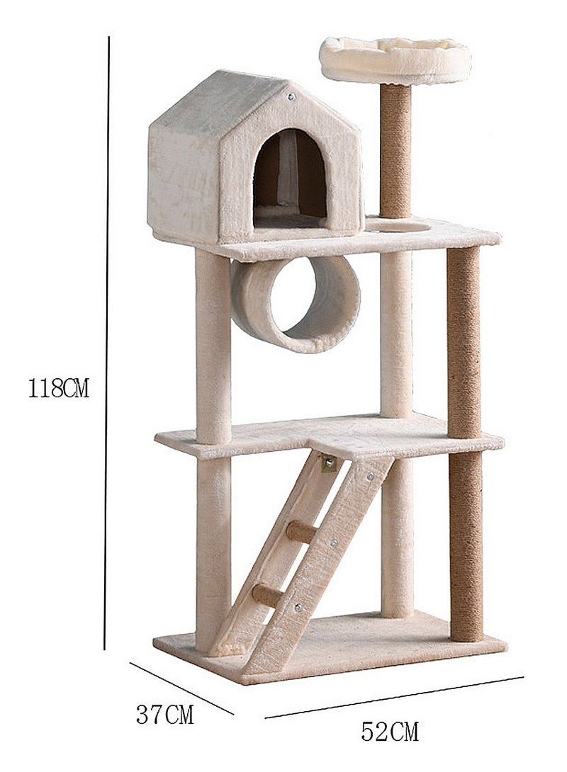 شو وو شجرة القطط، إطار تسلق القطط، عش القطط، عمود خدش القطط، بيت القطط - Image 4