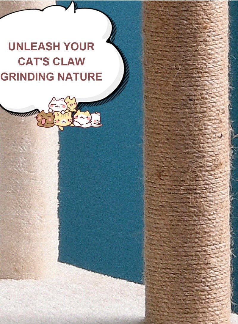 شو وو شجرة القطط، إطار تسلق القطط، عش القطط، عمود خدش القطط، بيت القطط - Image 5