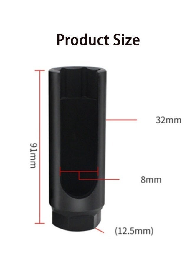 LIVQORA Oxygen Sensor Socket 22mm (7/8") with Side Cutout, 3/8" Drive 6-Point Offset O2 Sensor Removal Tool for All Vehicles - Image 4