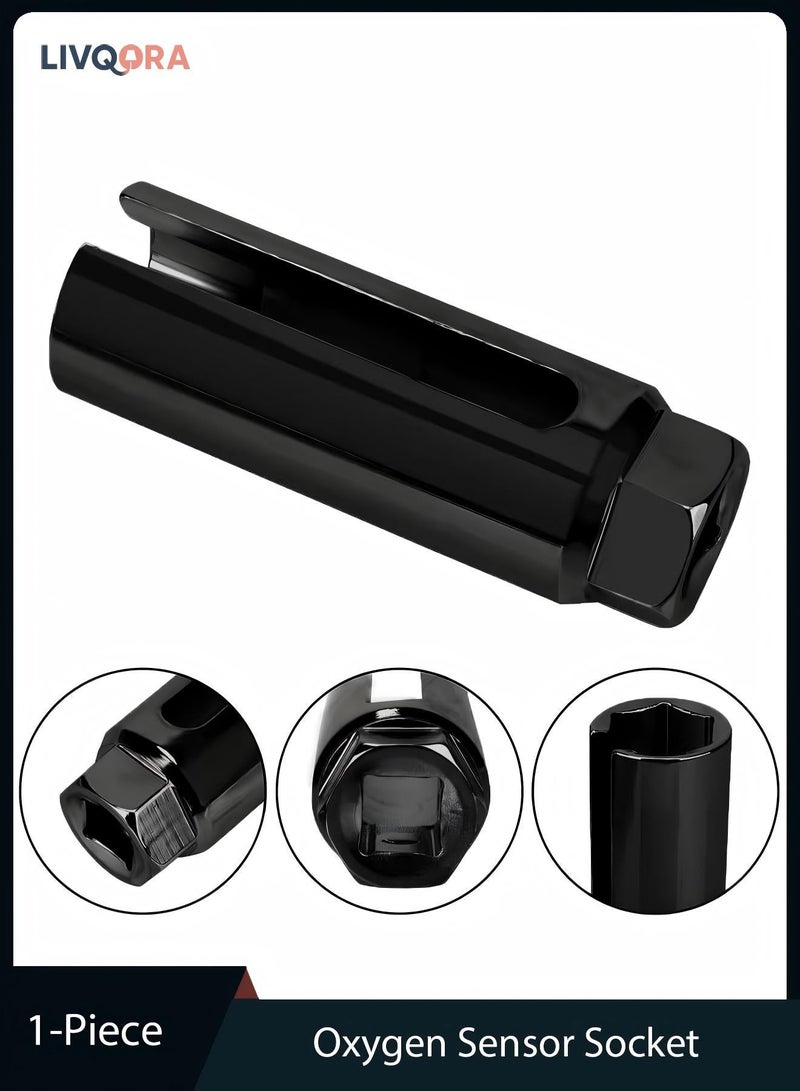 LIVQORA Oxygen Sensor Socket 22mm (7/8") with Side Cutout, 3/8" Drive 6-Point Offset O2 Sensor Removal Tool for All Vehicles - Image 1
