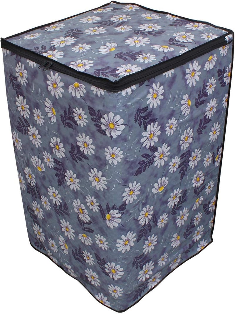 Wings Star Polyester Lg Top Load Washing Machine Cover For 6Kg,6.2Kg,6.5Kg,7Kg (58 X 58 X 88 Cm)|Waterproof&Dust-Proof Top Loading Fully Automatic Washing Machine Cover For Lg,Kum10 Floral Pattern - Image 5