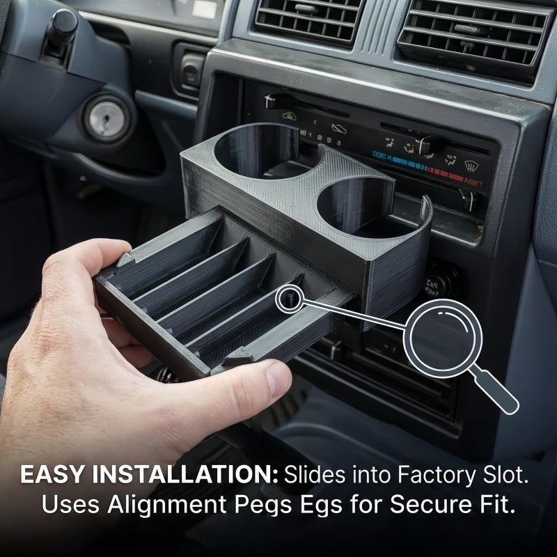 Nissan D21 Cup Holder Coin Tray 1986 1997 Pickup Interior Console Storage - Image 4
