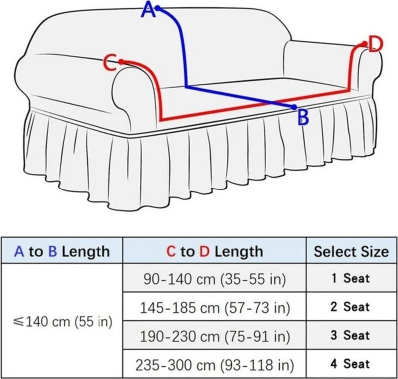 Elgeyar Jacquard Armchair, Sofa, Sofa Bed Cover, Lycra, Elastic, Standard 3-seater