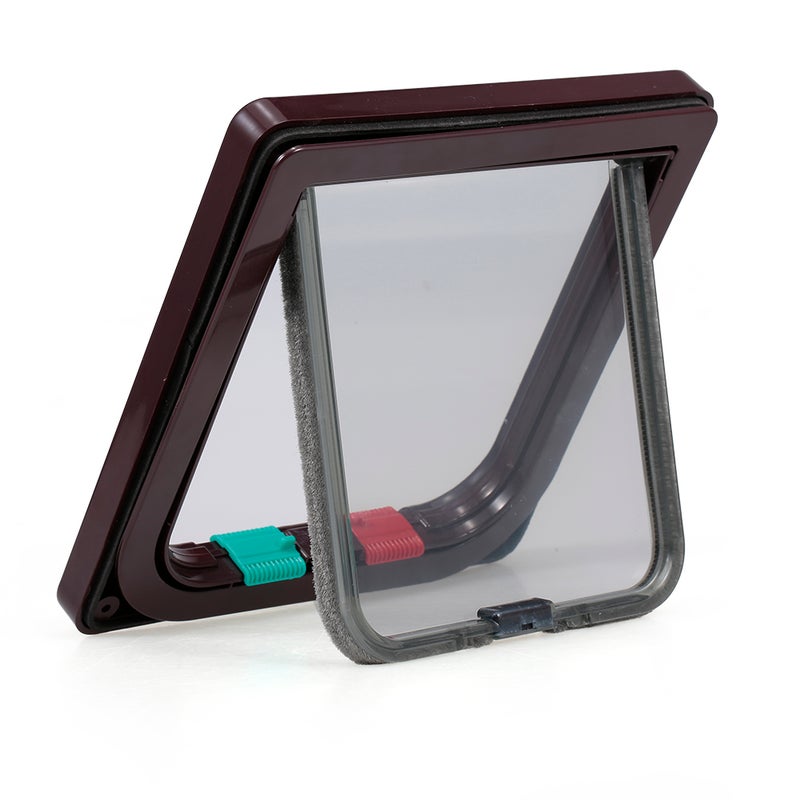 Cat Door Pet Entry Safe Ferromagnetic Pet Flap Door 4 Ways Locking Automatically Close for Kitty Small Dogs - Image 5