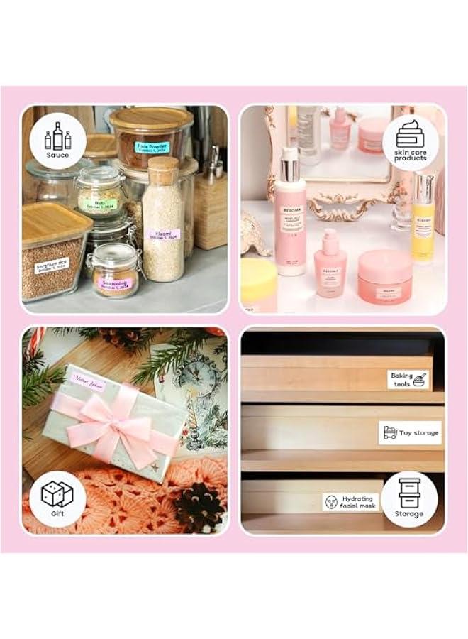 آلة طباعة تسميات بلوتوث محمولة للمطبخ وتنظيم المنزل - جهاز HP4 لإنتاج الملصقات مع شريط - Image 5