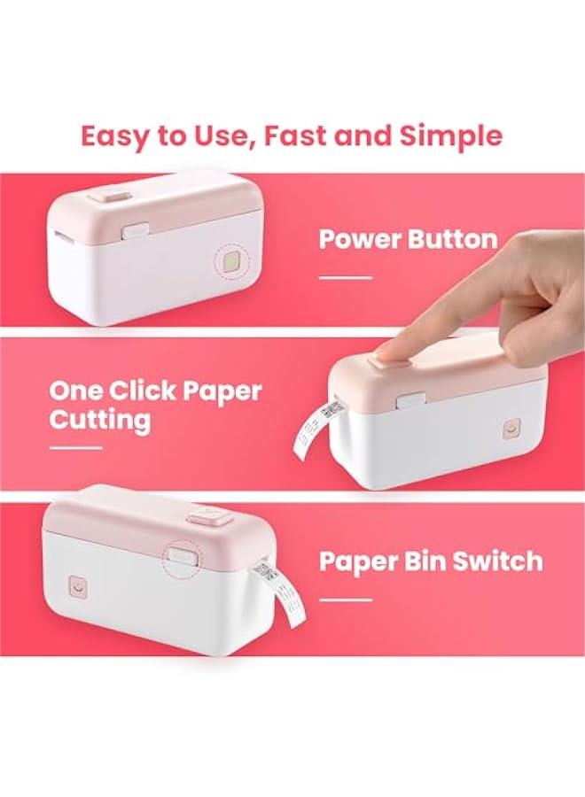 آلة طباعة تسميات بلوتوث محمولة للمطبخ وتنظيم المنزل - جهاز HP4 لإنتاج الملصقات مع شريط - Image 3