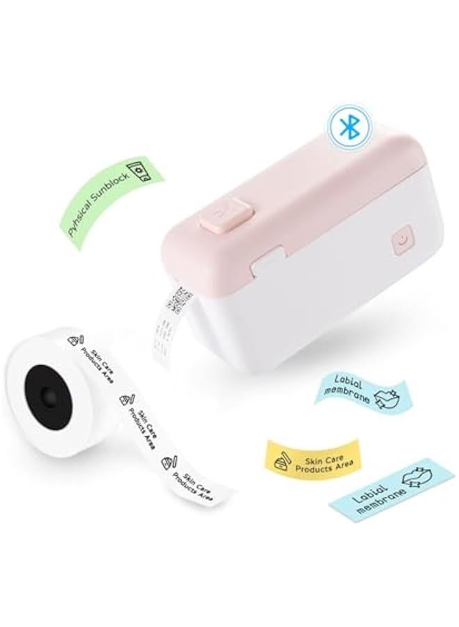 آلة طباعة تسميات بلوتوث محمولة للمطبخ وتنظيم المنزل - جهاز HP4 لإنتاج الملصقات مع شريط - Image 1