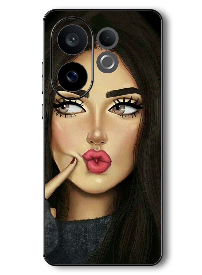 Theodor Case Compatible with Vivo V60 6.77 Inch Protection Shockproof Bumper Cover Cute Girl - Image 1