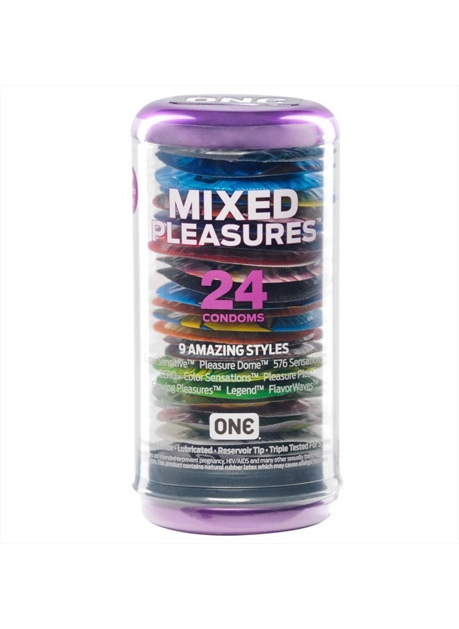 One ONE Condoms Mixed Pleasures, 24 Count  - Image 1