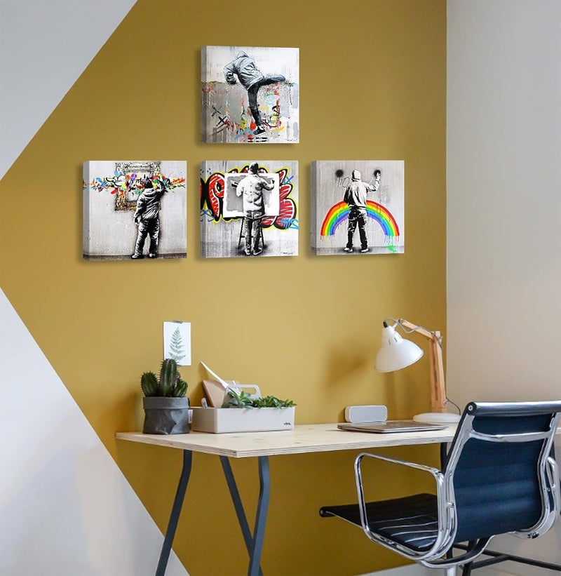 DJSYLIFE Banksy Street Graffiti Art Canvas Prints - Image 5
