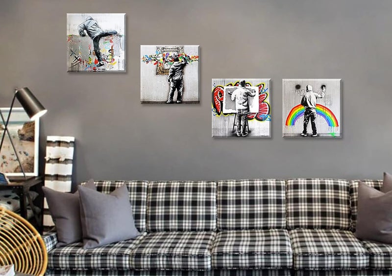 DJSYLIFE Banksy Street Graffiti Art Canvas Prints - Image 2