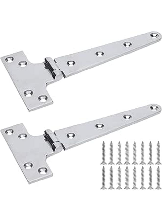 T Marine Grade Two Pack Door Hinges 8 Inch Stainless Steel - Image 1