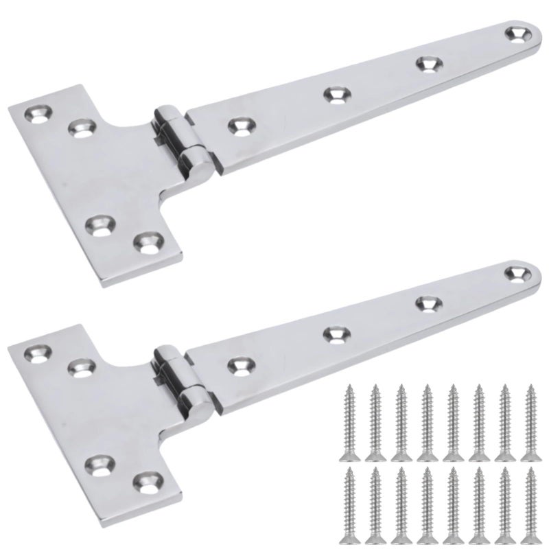 T Marine Grade Two Pack Door Hinges 8 Inch Stainless Steel - Image 2